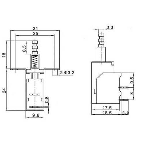 KDC-A10 Vidal TV Anahtar 2-Pin