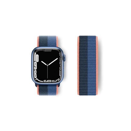 Newface Apple Watch 38mm Hasrl Crtcrtl Kordon - Siyah-Mavi