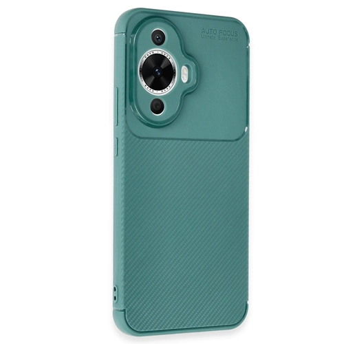 Newface Huawei Nova 12S Klf Auto Focus Karbon Kapak - Koyu Yeil