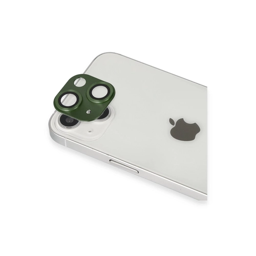 Newface iPhone 13 Pers Alminyum Kamera Lens - Yeil