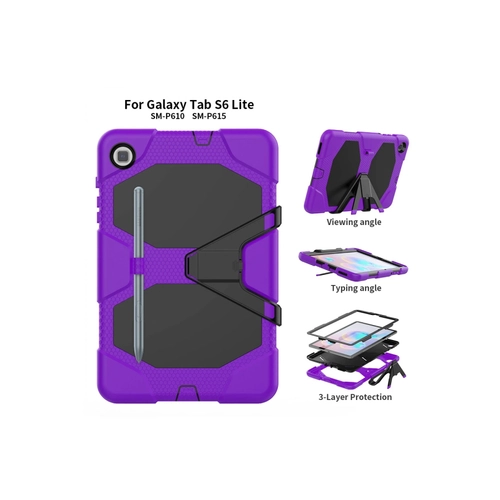 Newface Samsung Galaxy P610 Tab S6 Lite 10.4 Klf Griffin Tablet Kapak - Mor