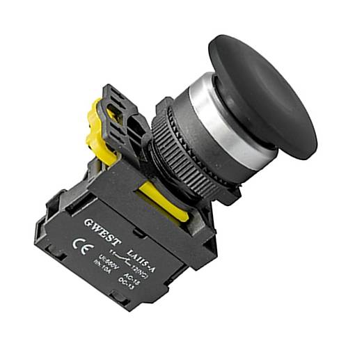 Gwest A5-41M 22mm Siyah Kayc Start Mantar Buton 1NO