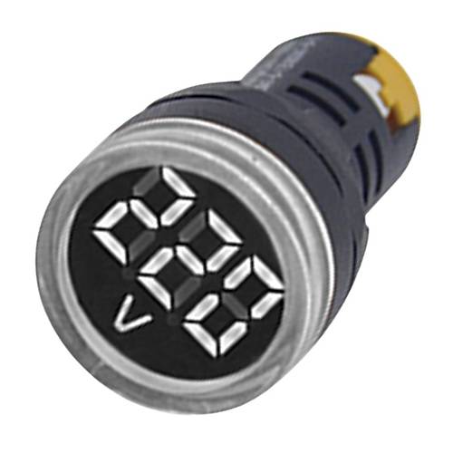 Gwest 22 VS-B 22mm AD-116 Serisi Beyaz Voltmetre 24-550V