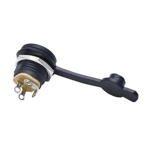 Adaptör Fişi Şase Yuvarlak 2.1mm - Su Geçirmez Kapaklı