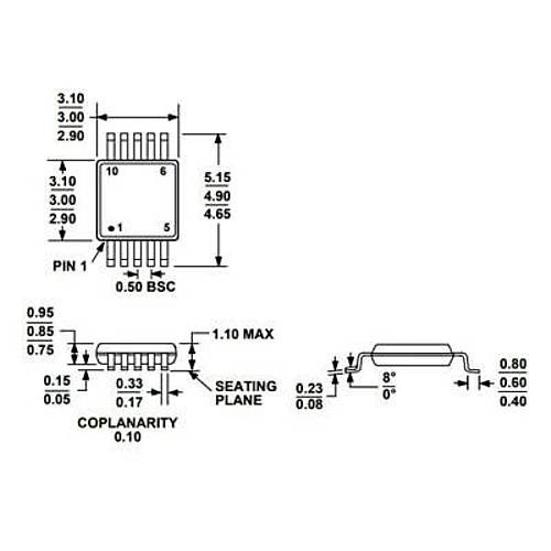 ADG884BRMZ MSOP-10 Smd Switch Entegresi