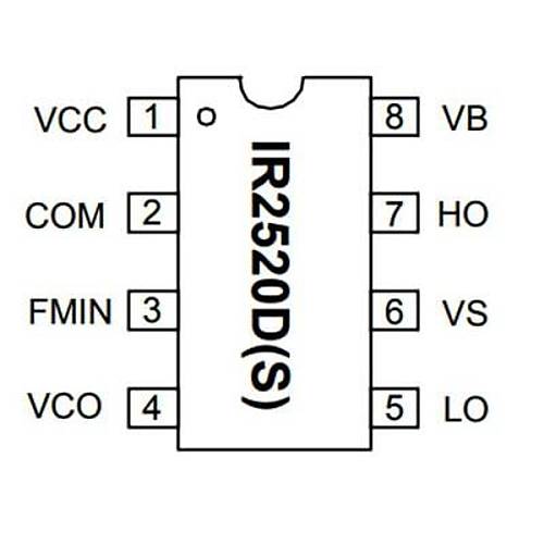 IR2520DPBF DIP-8 Balast Kpr Kontrol Entegresi