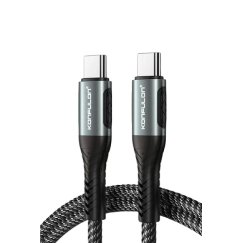 Konfulon DC43 Type-C to Type-C 1M rg 60W Hzl arj Kablo - Siyah