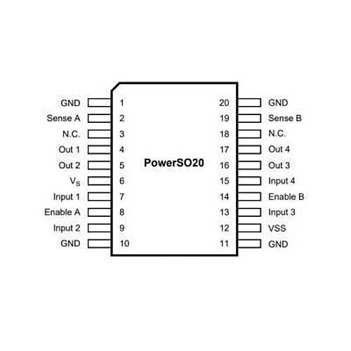 L298P PowerSO-20 Smd Motor Sürücü Entegresi