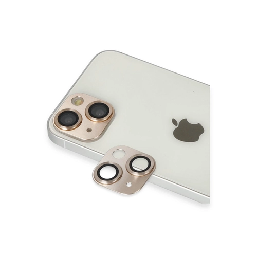 Newface iPhone 13 Pers Alminyum Kamera Lens - Gold