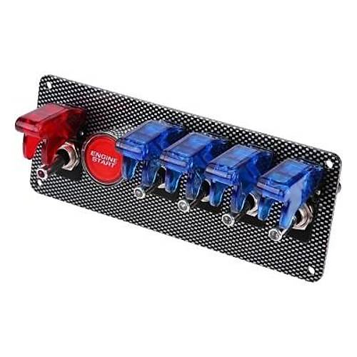 5'li ON-OFF Toggle Switch Panel - Motor Start Butonlu