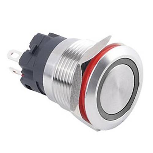 19A-P1-E 19mm Dz Yayl Ikl Metal Buton - Beyaz