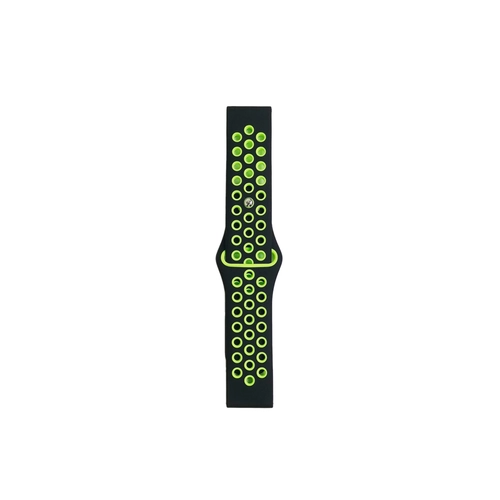 Newface Watch 20mm Spor Delikli Kordon - Siyah-Yeil