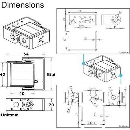 RDS3235 35KG Dijital Servo Motor 180 - U Servo Braket Dahil