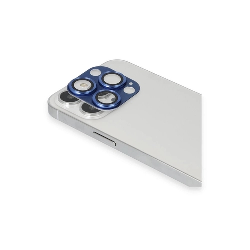 Newface iPhone 13 Pro Max Pers Alminyum Kamera Lens - Lacivert