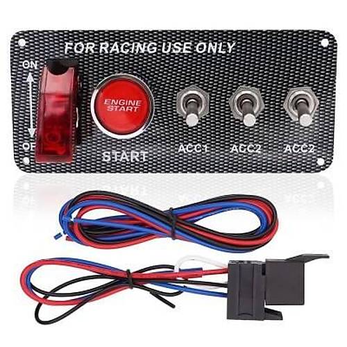 4'l ON-OFF Toggle Switch Panel - Motor Start Butonlu
