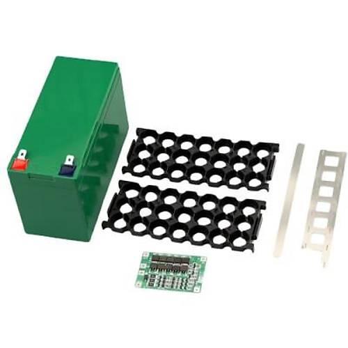 Li-ion 18650 3S 7P 12V 21'li Ak Kutusu Seti - Koyu Yeil