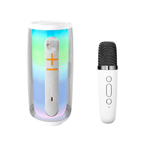 Newface Pluse 6 Mikrofonlu RGB Kablosuz Hoparlr - Beyaz