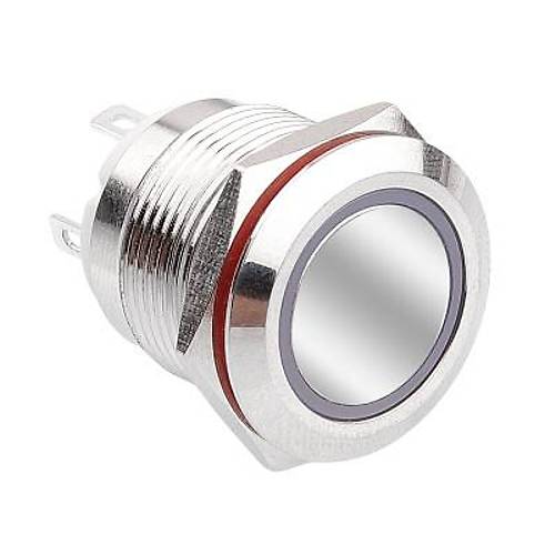 19H-P1-E 19mm Dz Yayl Ikl Metal Buton - Beyaz