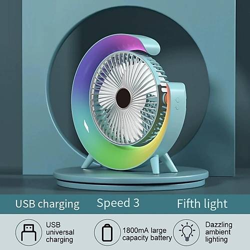 Divex Renkli 3 Modlu Tanabilir Masast Fan Mavi PV-16