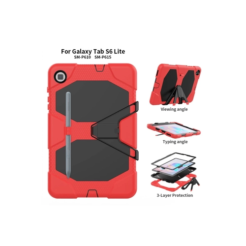 Newface Samsung Galaxy P610 Tab S6 Lite 10.4 Klf Griffin Tablet Kapak - Krmz