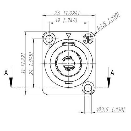 SpeakON Konnektör NL4MP Dişi - 4 Pin