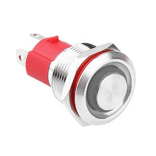 19D-G1Z-E 19mm kk Anahtarl Ikl Metal Buton - Beyaz