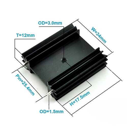 To-247 Metal Soutucu Heatsink 25x34x12mm
