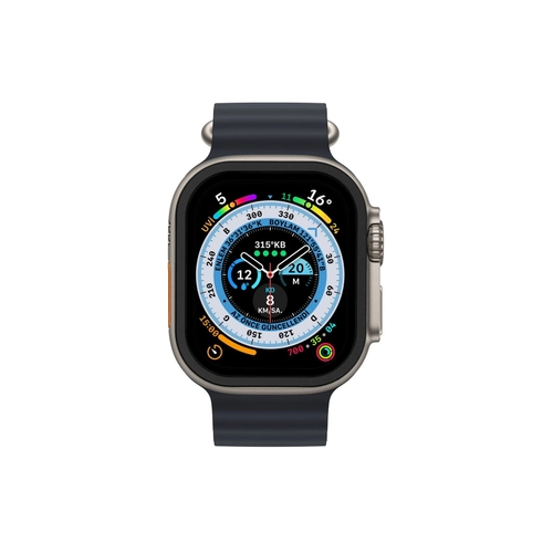 Newface Apple Watch Ultra 49mm Alminyum Kasa Cam Ekran Koruyucu - Siyah