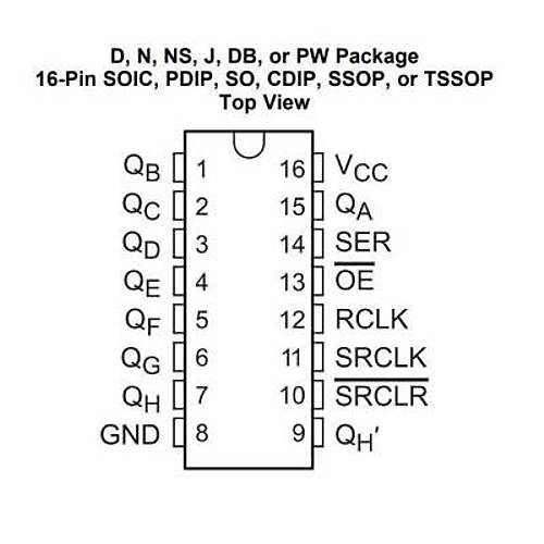 74HC595 SMD Entegre