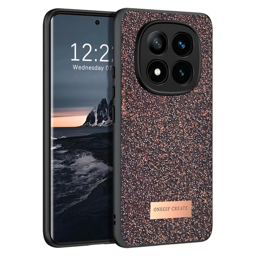 Onegif Xiaomi Redmi Note 14 Pro 4G Bright Simli Kapak - Derin Mor