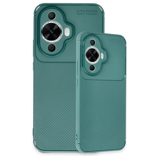 Newface Huawei Nova 12S Klf Auto Focus Karbon Kapak - Koyu Yeil
