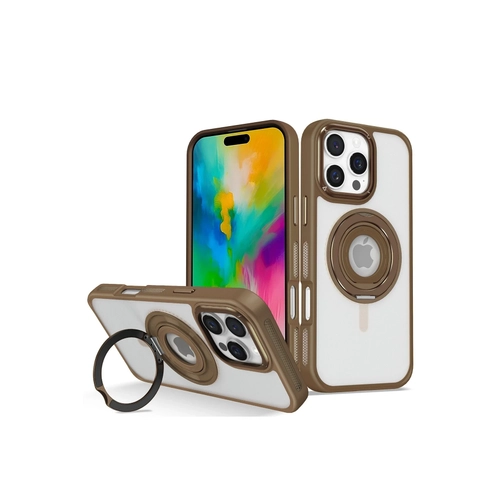 Joko iPhone 16 Pro Banza Magsafe Standl Kapak - Kahverengi