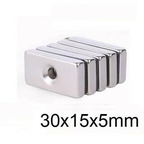 30X15x5-5mm Hava Delikli Neodyum Gl Mknats - Neodim Magnet