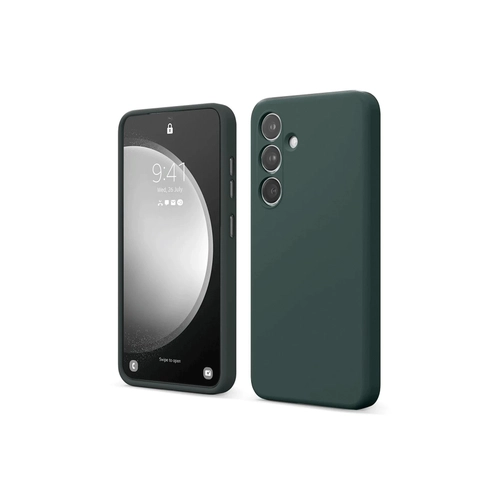 Newface Samsung Galaxy S24 FE Klf First Silikon - Koyu Yeil