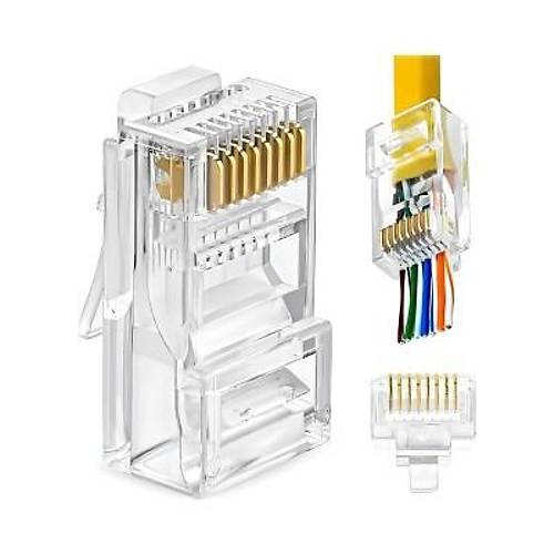 RJ45 EZ Cat6 Yeni Nesil Delikli Erkek Soket
