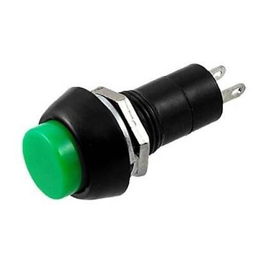 PBS-11A 12mm Anahtarl Push Buton - Yeil