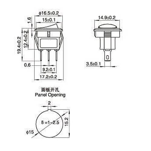 KCD11 Ikl ON-OFF Anahtar 3 Pin