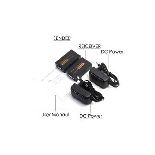 100m VGA Extender - VGA RJ45 Cat5E/6 zerinden Sinyal Uzatc