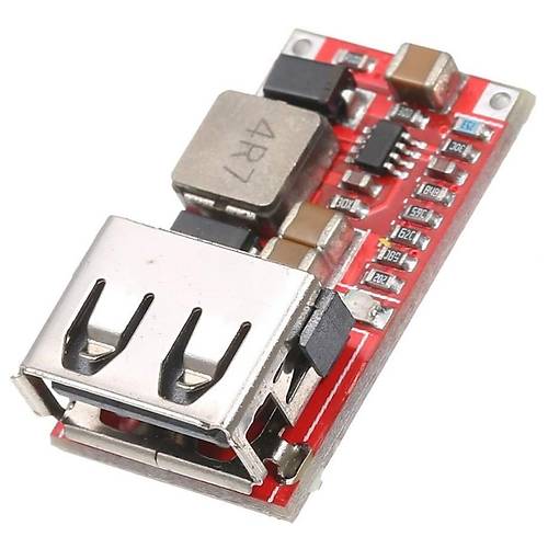 6-24V Giri - 5V 3A k DC-DC USB Gerilim Azaltc Modl %97.5 Verimlilik