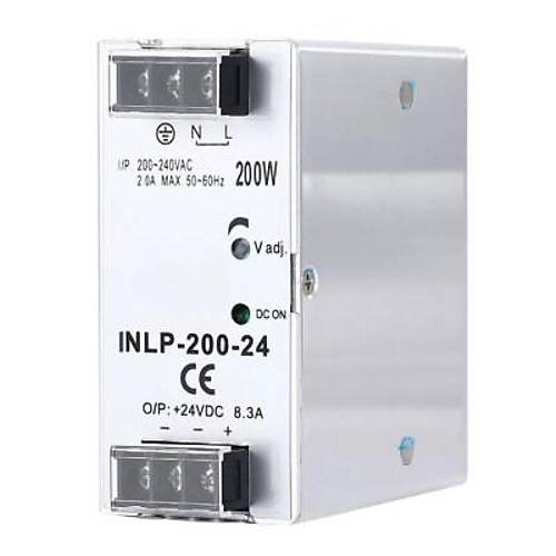 INLP-200-24 - 200W 24VDC 8.3A Raya Montajl G Kayna