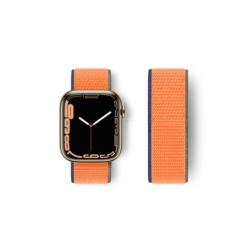 Newface Apple Watch 38mm Hasrl Crtcrtl Kordon - Lacivert-Turuncu