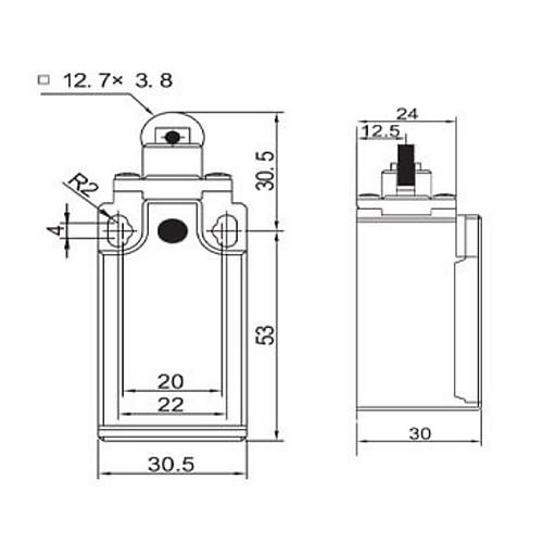 Gwest GLS-103 Dikey Metal Makaral Limit Switch 1NO + 1NC