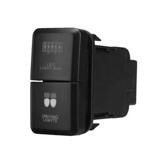 2'li ON-OFF Anahtar Mavi Ikl 5-Kablolu 12V 3A - Led Light Bar + Driving Lights