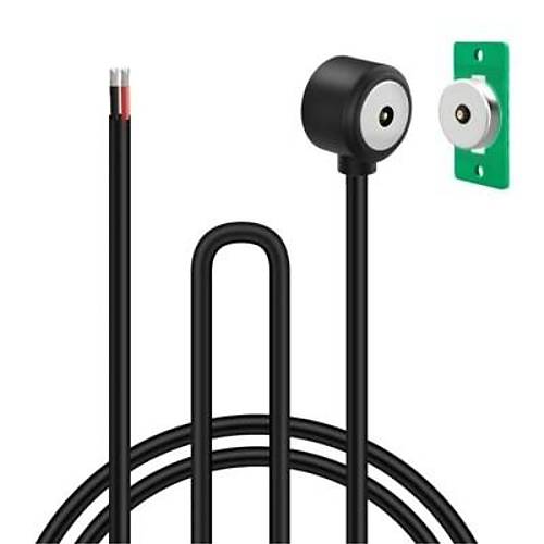 2-Pin 15mm 90C Kablolu PCB'li Pogo Pin Manyetik Konnektr Takm