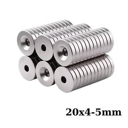 20x4-5mm Hava Delikli Neodyum Gl Mknats - Neodim Magnet