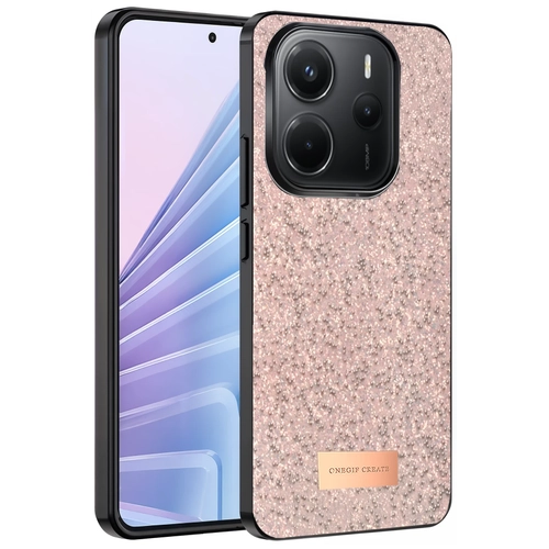 Onegif Xiaomi Redmi Note 14 4G Bright Simli Kapak - Pembe