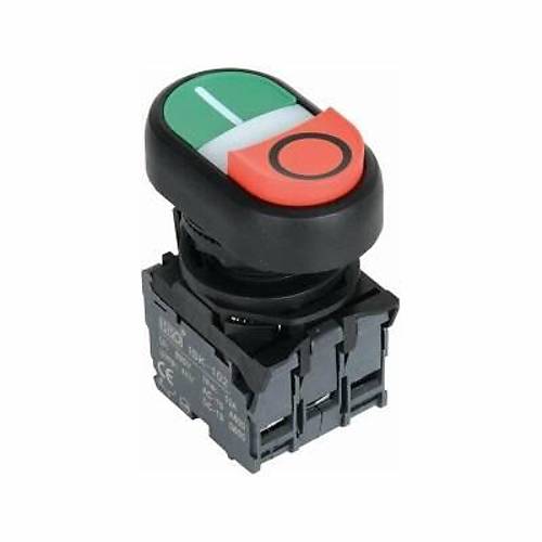ISP-AW84M5 220V Ledli ift Yayl ikiz Buton