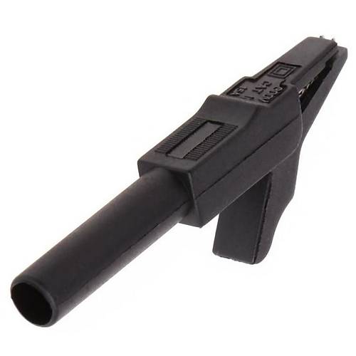 IC-243B 4mm Banana Jak Girili Krokodil 55mm 2'li Set (Krmz ve Siyah)