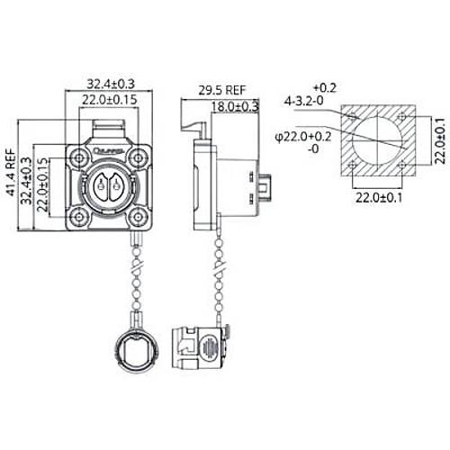 BD-20-J04SX-03-406A 4-Pin Su Geirmez Konnektr - Dii