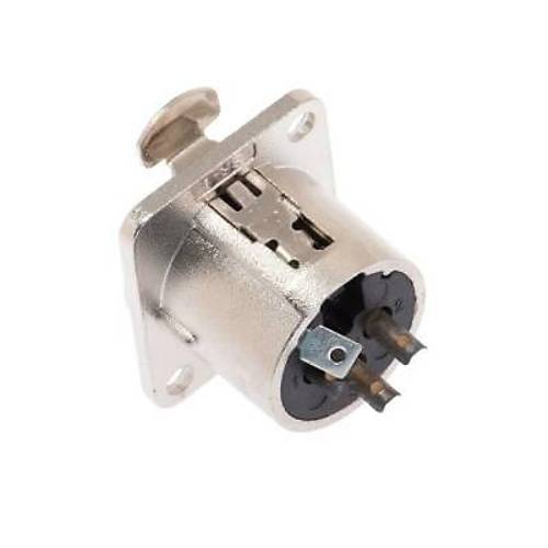 XLR Konnektör Panel Tipi Dişi - 3 Pin